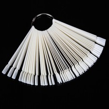 50PCS False Fake Nail Polish Colour Display Wheel Chart Sticks Tips Swatch