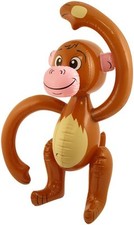 Inflatable Monkey 58cm, Blow Up Animal, Toys Fancy Dress Accessory Jungle Party