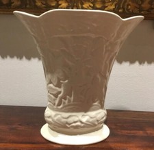 Lovely Vintage Crown Devon 1930s Cream Leaping Deer Vase