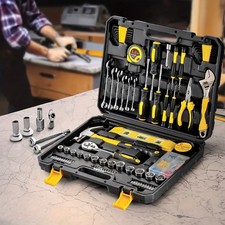 108Piece Home Repair Tools Kit DIY Hand Tool Box Pro-Work Tool Kit Set With Case
