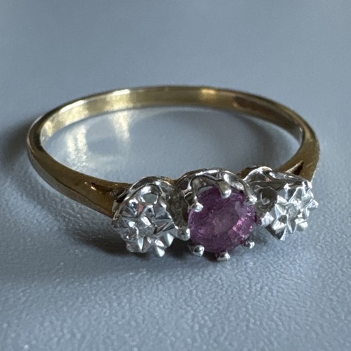 9ct gold 375 pink - 9ct, sapphire