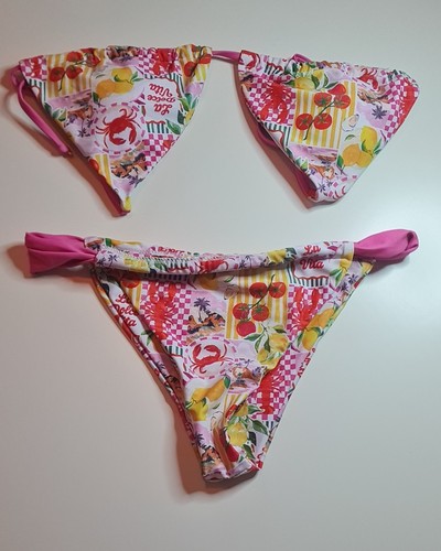 Pink triangle string bikini - bikini, m