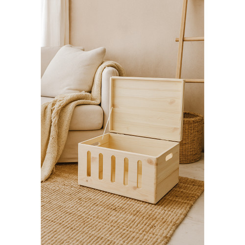 Large toy wooden box storage - large,