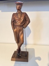 1989 Austin Plus Fours Golfer Vintage Resin Figure with Bronze Finish