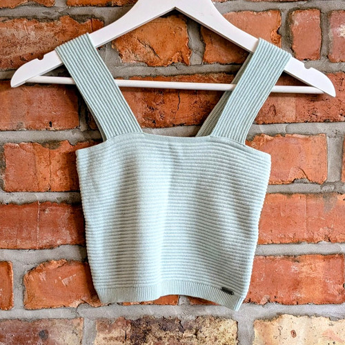 Hollister green ribbed knit - hollister,