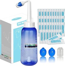 Sinus Rinse Kit Nasal Rinse 300ml 30 Sachet Neti Pot Sinus Relief Wash Salt UK