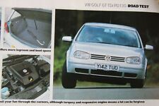 Original 2001 VW VOLKSWAGEN GOLF GT TDi PD130  Autocar mag road test No 4509