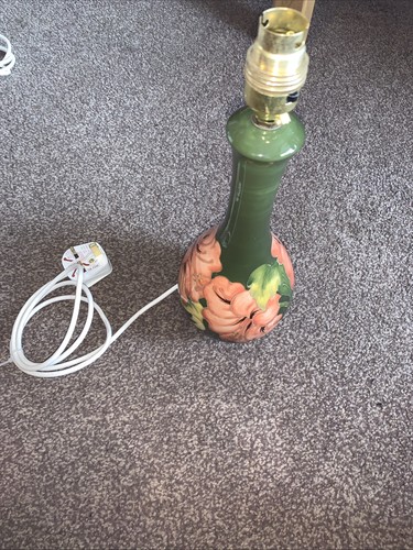 Moorcroft lamp base green and - base,