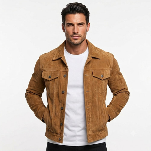 Mens real suede - real, leather