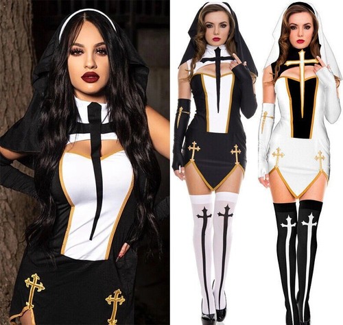 Women sexy naughty nun costume - women,