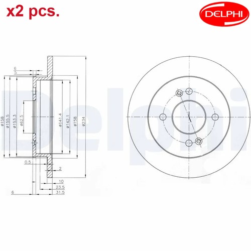 Rear brake disc fits honda - rear,