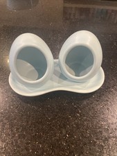 Nigella Lawson Living Kitchen Ceramic Salt & Pepper Piglets Duck Egg Blue