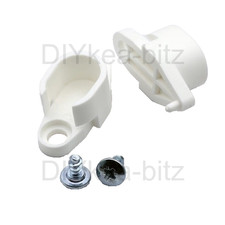 2 IKEA 118266 STUVA BUSUNGE BRACKETS & 2 x 113287 Screws WARDROBE RAIL