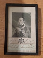 Genuine Signature Duke Of Wellington dated 1829