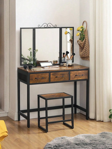 Vanity table and stool - table,