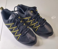 BLOCH kids yellow/black, split sole, Criss Cross, dancing shoes, size 5.5 (T3B6)
