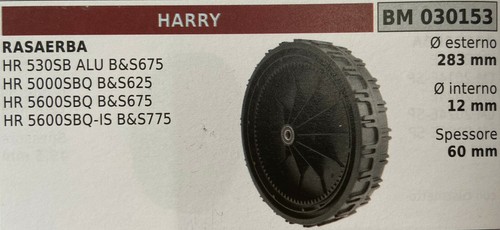 Lawn mower wheel brumar harry - mower,