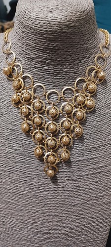 Vintage fringe bib - fringe, necklace
