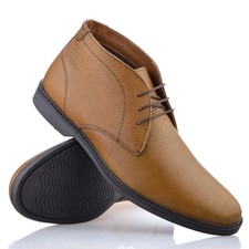 Mens Leather Smart Casual Lace