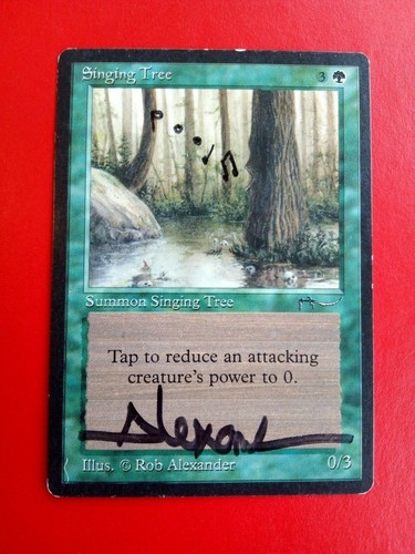 Mtg magic singing tree signed - mtg,
