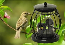 Wild Bird Seed Feeder Lantern Hanging Metal Garden Feeder Squirrel Resistant
