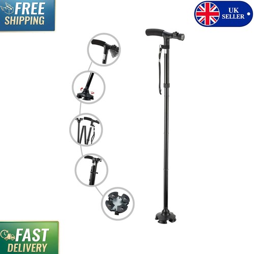 Folding mobility cane with - folding,