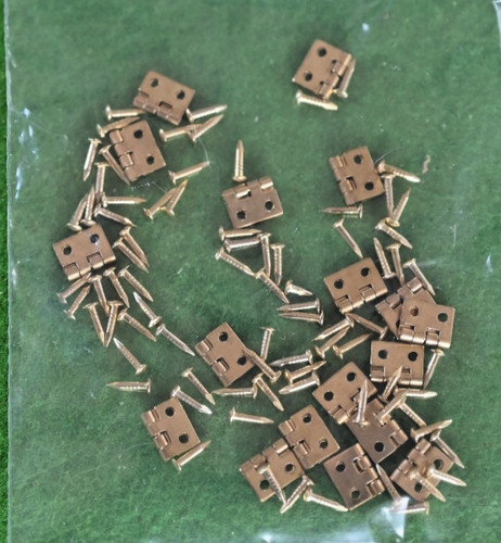 20pcs mini brass plated hinges - mini,