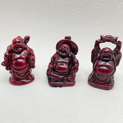 Set red laughing buddha - of,