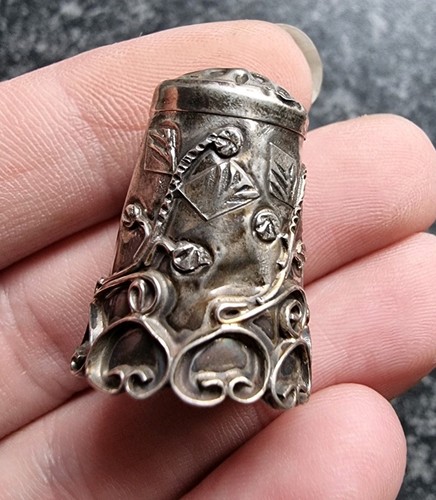 Vintage mexican silver thimble - mexican,