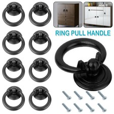 1-8x Pull Handle Draw Ring Knob Door Cabinet Drawer Cupboard Wardrobe + Screws