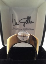 Uri Geller 9ct gold faceted