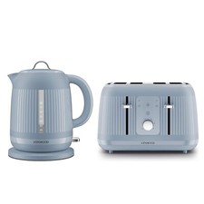 Kenwood Dawn 1.7 L Electric Jug Kettle & 4 Slot Toaster 1800W Stone Blue Set