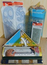 VINTAGE Drawing Square Draughtsman's Scales Faber-Castell Addiator French Curves