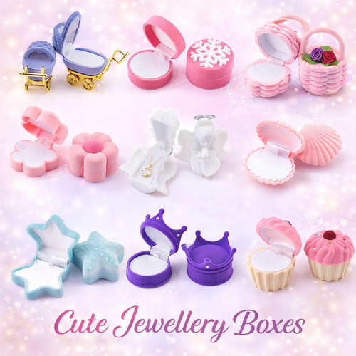 Velvet jewellery box - velvet,