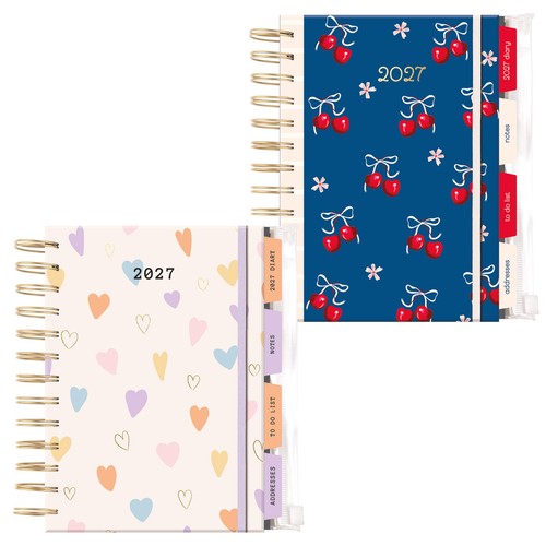 2027 week view diary - view,