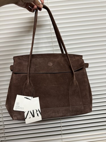 Zara split suede chocolate - zara,