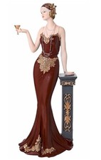 Lola Dark Berry Red Charleston Broadway Belles Figurine with Glass WB69569