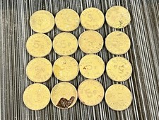 VINTAGE SET OF 16 BELL FRUIT MACHINE TOKENS 5P