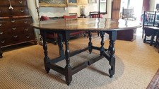 8 Seater George II Oval Oak Table