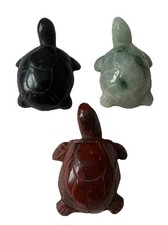 3 x Jade Mini Turtle Figurine