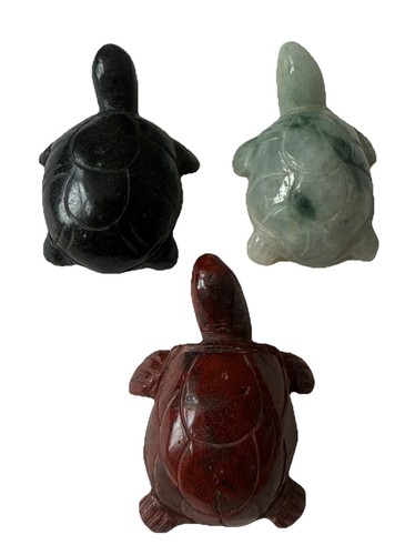 Jade mini turtle figurine - 3, x