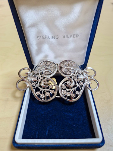Sterling solid silver floral - sterling,