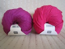 Rico Essentials Cotton DK - 50g Fuksia & 47g Cardinal