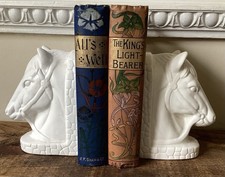 Horse Head Ceramic Bookends