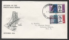 1964 Forth Road Bridge FDC. London First Day Cover. SG 659-660