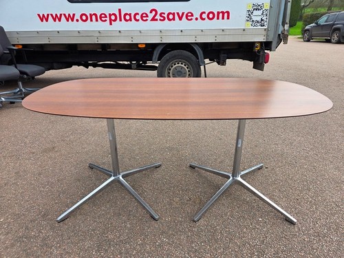Walnut office meeting table - office,