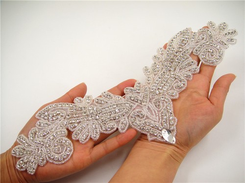 Rhinestone wedding applique - rhinestone,