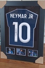 Neymar Jr PSG Shirt - A3 SIGNED FRAMED COLLECTORS PICTURE