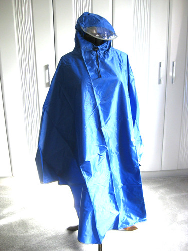 Blue rain poncho bicycle - blue, poncho,