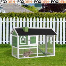 Wooden rabbit hutch and run - wooden,